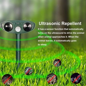 Repellente per animali ad <span class=keywords><strong>ultrasuoni</strong></span> solare all'aperto con sensore di movimento per tenere lontani gli uccelli talpa coniglio cervo procione - Product Image 5