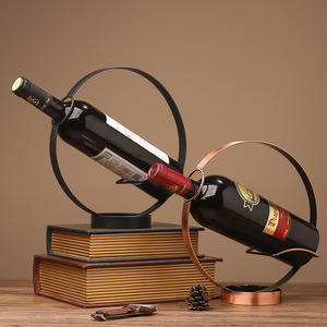 Soporte circular de lujo para botellas de <span class=keywords><strong>vino</strong></span>, estante de metal para botellas de <span class=keywords><strong>vino</strong></span>, 1 unidad - Product Image 2