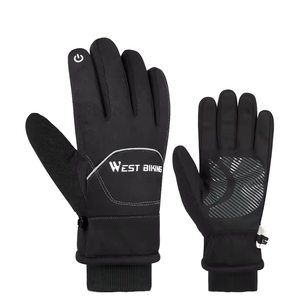 Guantes de Ciclismo WEST BIKING de Piel Sintética, Resistentes al Viento, para Bicicleta de Montaña, para Adultos, Uso en Invierno - Product Image 1