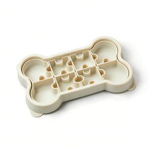 Assiette de nourrissage lent en silicone de qualité alimentaire pour chien, antidérapante, en forme d'os, pour chiens et chats - Product Image 2