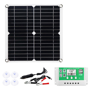 Monocrystalline 12W <b>Solar</b> Panel 18V <b>Controller</b> Kit Portable Photovoltaic <b>Charging</b> Panel - Product Image 4