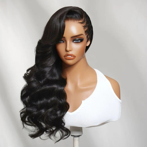 Parrucche Intrecciate con Parte Laterale Pre-Preparata 13x4 all'Ingrosso, Parrucche Frontali in Pizzo con Cordoncino Invisibile, <span class=keywords><strong>Capelli</strong></span> Umani Colore Naturale - Product Image 4