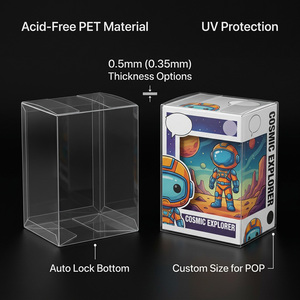 Boîte en plastique PET transparente pliable pour figurines miniatures, boîte de présentation personnalisée, emballage de protection rigide - Product Image 1