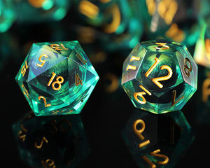 Juego de dados D & D DND para mazmorra y Dragón, dados de núcleo líquido de resina de borde afilado juego de rol Dados D y D D20 D12 D10 D8 D6 D4 - Product Image 2