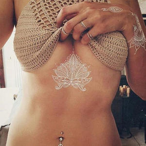 Autocollants de <span class=keywords><strong>tatouage</strong></span> temporaire, <span class=keywords><strong>dentelle</strong></span> blanche Sexy, <span class=keywords><strong>bras</strong></span>, poitrine, faux <span class=keywords><strong>tatouage</strong></span> imperméable pour femme, vente en gros - Product Image 1