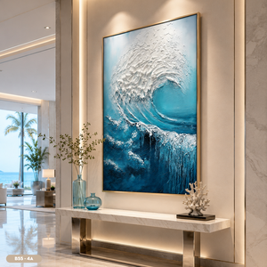 Fabricante Vietnamita de Arte Mural Abstracto Moderno en Vidrio, Pintura Decorativa de Vidrio Templado de Lujo, OEM, ODM, Marca Privada - Product Image 3
