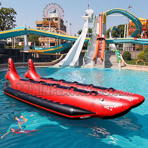 Bateau gonflable en forme de requin, bateau banane, tube de <span class=keywords><strong>ski</strong></span> nautique remorquable, vélo aquatique flottant, bateau à pédales à <span class=keywords><strong>jet</strong></span> - Product Image 1