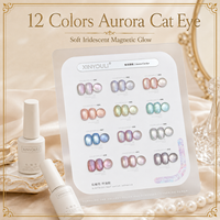 BelloGel Aurora – Kit de vernis gel magnétique œil de chat 12 couleurs, non toxique, UV LED, finition soak-off, flacon de 12 ml, vente directe usine, OEM