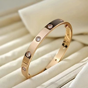 Bracelet en acier inoxydable pour fille, style niche haut de gamme, tous les étoiles <span class=keywords><strong>du</strong></span> <span class=keywords><strong>ciel</strong></span> ne tombent pas, diamant exquis, généreux, style Ins - Product Image 1