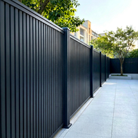 Panel de Valla de Privacidad de Aleación de Aluminio de 2m para Exteriores, Resistente a la Corrosión, con Características de Seguridad, Rejillas, Acabado con Recubrimiento en Polvo, Modelado 3D