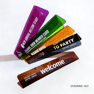 Cartel de mesa de acrílico transparente de 3mm de espesor en forma de arco personalizado, soporte de impresión UV IP65, <span class=keywords><strong>cartelera</strong></span> personalizada montada en la pared resistente a la intemperie - Product Image 4