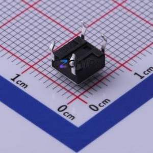 UK-B0202G43-DP25Y Tactile Switch Through hole-4P,6x6mm Switch Single Pole Single Throw Round Button 2.5N Through Hole - Product Image 2
