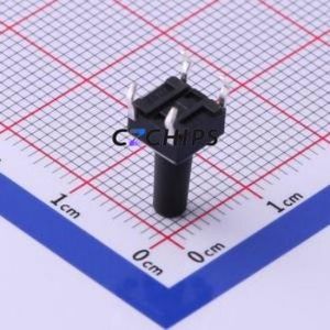 UK-B0202-G12-DP25 Tactile Switch Through hole-4P,6x6mm Switch Single Pole Single Throw Round Button 2.5N Through Hole - Product Image 2