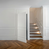 Porte invisible moderne encastrée dans le mur, panneau mural, porte intérieure en MDF, porte secrète sans cadre pour salon, escalier, entrée