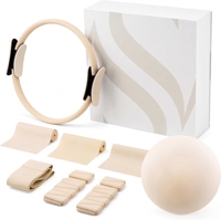 Kit de Accesorios de Pilates Unisex con Logotipo Personalizado, Banda Elástica de Tela para Gimnasio, Banda de Resistencia, Círculo Mágico, Bloque de Yoga, Anillo de Pilates