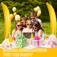 Joyee Banane géante gonflable personnalisée de 70 pouces en PVC, jouet banane amusant, accessoires banane pour la décoration de fête en intérieur et en extérieur