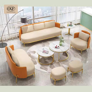 Chaises <span class=keywords><strong>de</strong></span> salle à manger <span class=keywords><strong>de</strong></span> loisirs modernes italiennes OKF, pieds en acier inoxydable, cuir synthétique, chambre à coucher, appartement, villa, <span class=keywords><strong>salon</strong></span>, commercial - Product Image 2