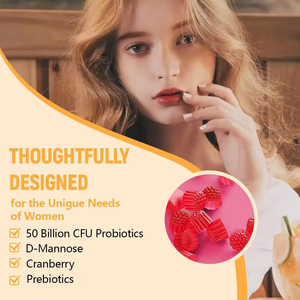 Gomitas probióticas de alta calidad para mujer, suplemento de arándano prebiótico, promueve el equilibrio del PH, sabor a bayas, sin azúcar - Product Image 4