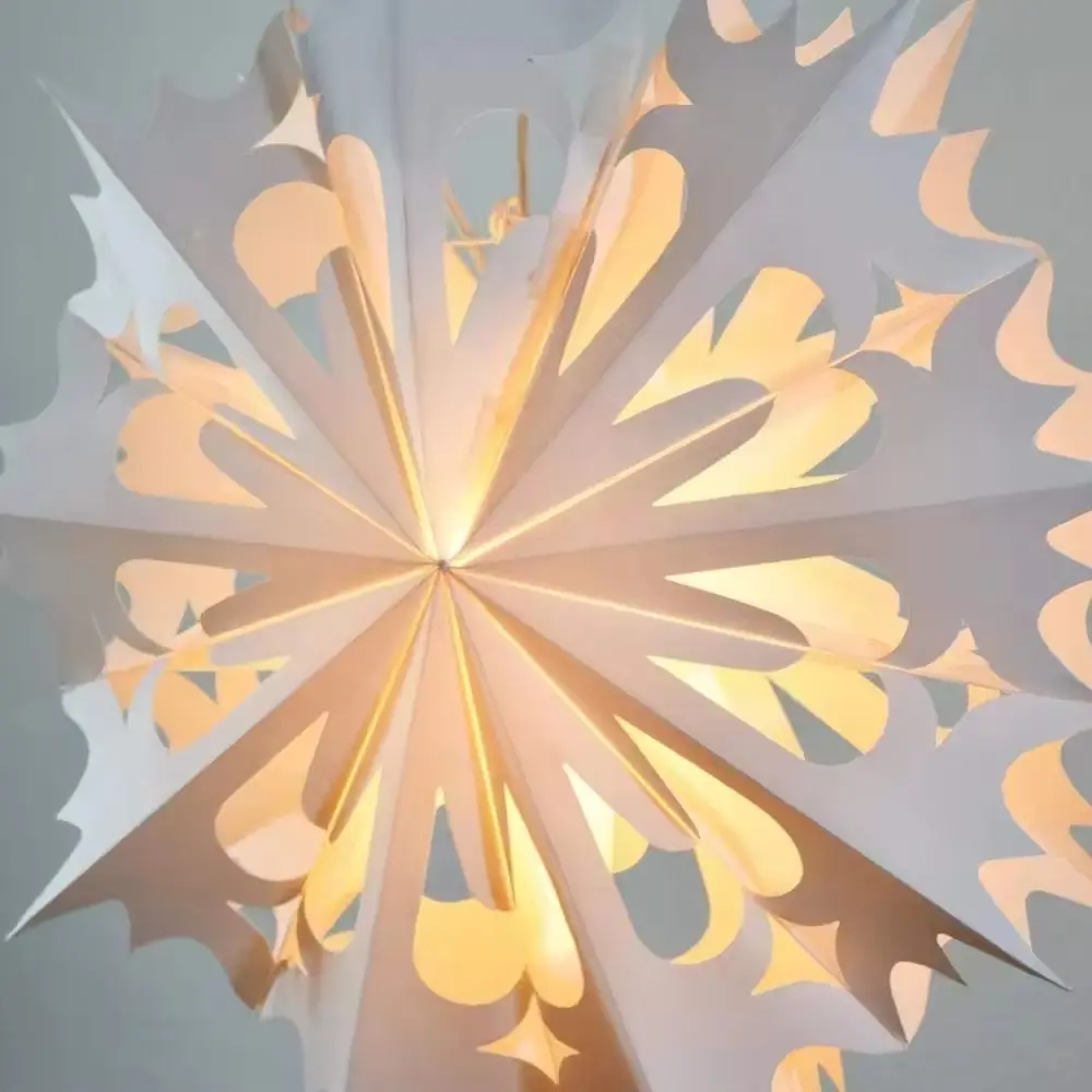 Nicro Tùy Chỉnh Kích Thước Bán Buôn Đầy Màu Sắc Năm Góc DIY Thủ Công Mỹ Nghệ Giáng Sinh Trang Trí Đám Cưới 3D LED Ánh Sáng Giấy Sao Đèn Lồng