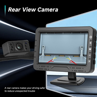 Caméra de recul sans fil à signal numérique Podofo 4,3'' + caméra de plaque d'immatriculation arrière pour voiture, étanche 12V