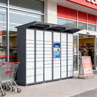 Casier à colis intelligent extérieur résistant aux intempéries pour la livraison du dernier kilomètre, service en libre-service 24h/24 et 7j/7, armoire de livraison automatisée avec écran tactile