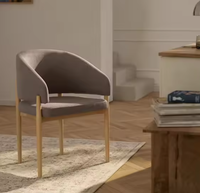 Chaise en velours massif de haute qualité, chaise de salle à manger pour balcon, hôtel, restaurant, chaise de café simple rétro en velours, design de créateur