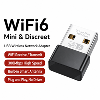 Adaptateur USB externe WiFi 6 300 Mbps, mini, plug-and-play, nano-récepteur pour PC, ordinateur portable, ordinateur de bureau, en stock