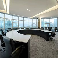 Tables longues créatives sur mesure HYZ-216X, librement combinables, finition peinture en forme de V, MDF, pour 10 personnes, conférence, formation, négociation