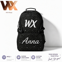 Sac à dos de cheerleading personnalisé en gros, sac à dos scintillant pour femmes et adultes, sac à dos léger à paillettes pour collégiennes