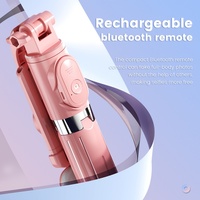 Cabine de selfie stick pour téléphone portable avec télécommande Beauty Light Trépied de bureau multifonctionnel en direct