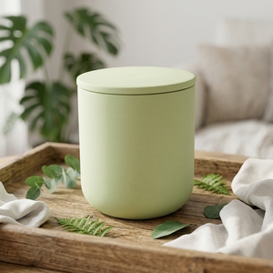 Pot à bougie personnalisé vide en céramique noire 10oz 12oz, pot de bougie parfumée de luxe avec couvercle - Product Image 3