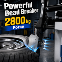 Otomatik Lastik Değiştirme Makinesi Yüksek Verimli Salıncak Kollu Araba Lastikleri Sökme Ekipmanı Kaldırma Kolonlu 220V LEO Model L8087V/390H