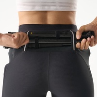 Shorts de trail running pour femme avec logo personnalisé, extensibles, 7 pouces, avec ceinture de rangement pour équipement