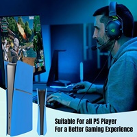 Plaques de coque de remplacement minces anti-rayures PS5 Slim Console Plaques de couverture pour PS5 Slim Console Digital Edition Star Blue Color