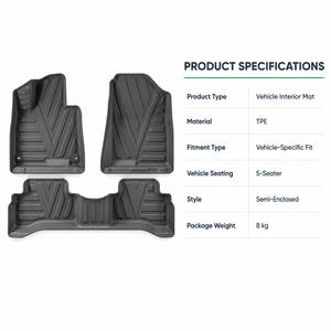 Tapetes de TPE para Piso, Maletero y Respaldo para <span class=keywords><strong>Kia</strong></span> <span class=keywords><strong>Sportage</strong></span> <span class=keywords><strong>2022</strong></span>, Versión Europea con Volante a la Izquierda, Híbrido, 5 Plazas, Cabina Semicerrada - Product Image 3