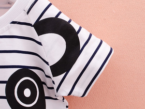 Ropa Infantil al por Mayor, Conjuntos de Pantalones Negros de Manga Corta para Bebés Recién Nacidos - Product Image 4