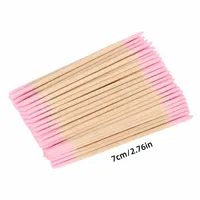 100 pièces/sac Coton-tiges à double pointe en bois pour le corps, à pointe de précision, pour le nettoyage