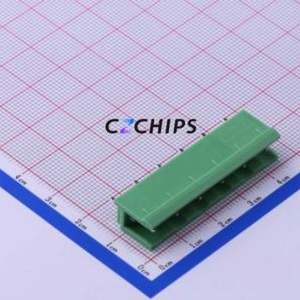 KF2EDGV-7.62-6P Plug-in Terminal Block Through hole,P=7.62mm Connector Board-to-Board / Socket - Open 1x6P 7.62mm Green - Product Image 1