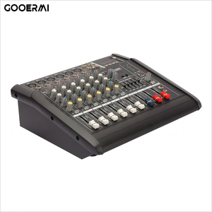 Mezclador de potencia de audio de Sonido Profesional de 6 canales Gooermi, mezclador de sonido de efecto de interfaz USB, mezclador de amplificador de consola de DJ - Product Image 1