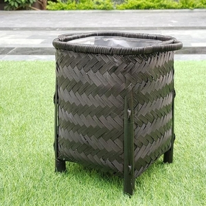 Cesto de Lavandería Cuadrado Rústico de Mimbre con Asas Resistentes, Cesto Decorativo Tejido para Ropa Sucia y Toallas - Product Image 4