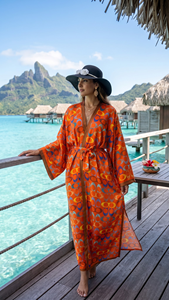 <span class=keywords><strong>Outlet</strong></span> di Fabbrica Abaya Kaftan <span class=keywords><strong>Taglie</strong></span> <span class=keywords><strong>Forti</strong></span> - Vestito Lungo Ampio da Donna con Cintura, Vita Naturale, Stampa Floreale, Stile Dubai Africano Etnico Resort - Product Image 4