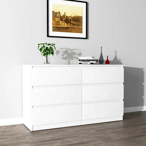 Cassetta moderna a 6 cassetti pannello in legno <span class=keywords><strong>bianco</strong></span> per cassettiere per <span class=keywords><strong>soggiorno</strong></span> e camera da letto mobili per uso domestico o alberghiero - Product Image 4