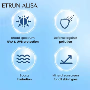 Crema solare Spf 50 Private Label coreano minerale ampio spettro protezione Centella crema solare per la <span class=keywords><strong>pelle</strong></span> nera - Product Image 6