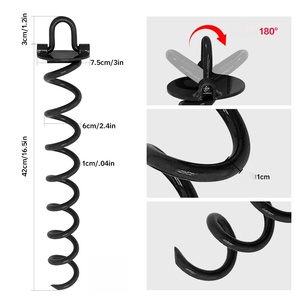 Spiral <b>Tent</b> Pegs Plastic <b>Red</b> Green Black Outdoor Camping Ground Anchor All Seasons DIY Use - Product Image 6