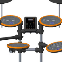 Kit de batterie électronique AIERKE DD02 pour débutants - Conception pliable pour les performances à domicile et en extérieur