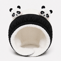 Gorro Acolchado con Cabeza de Animal de Dibujos Animados, Forro de Felpa, Doble Oso, Panda, Conejo, para Niños Pequeños, Precio de Fábrica con MOQ Bajo