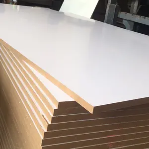 Muebles de melamina doble para decoración, tablero de MDF blanco de dos lados, 12mm, 15mm, 18mm, venta al por mayor