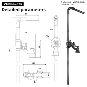 Marine-grade Carbon Fiber Mounting <b>Bracket</b> for Your Fish Finder VIN-TYQ-004-ZJ - Product Image 2