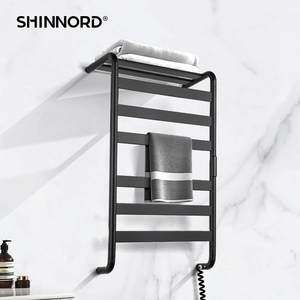 Radiateur électrique de salle de bain mural en acier inoxydable intelligent Séchage chauffant Supports noirs de haute qualité Chauffe-serviettes - Product Image 2