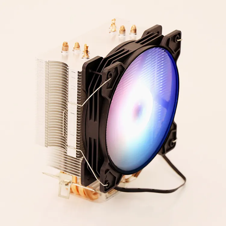 Dongguan Factory Custom 4 Copper Heat Pipes 120mm CPU Cooling Fan RGB CPU Air Cooler for PC CPU